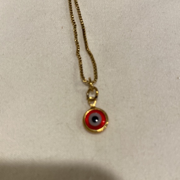 🎈18K GOLD PLATED WELLER NECKLACE AND EYE PENDANT🎈 - Picture 1 of 3